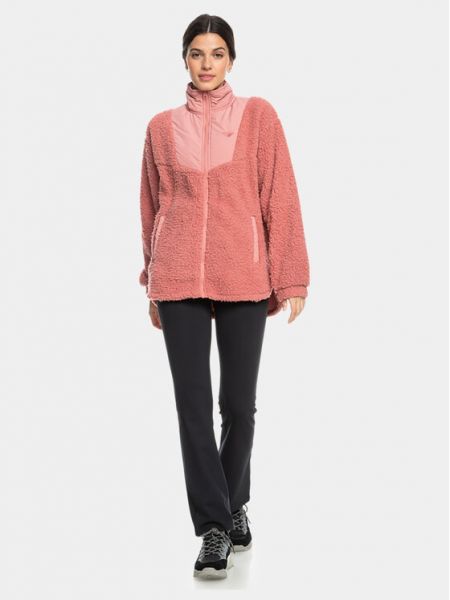 Fleece μπλούζα Roxy ροζ