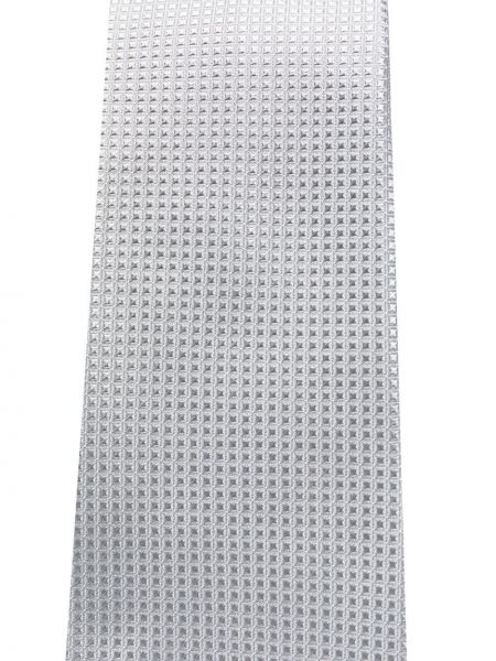 Corbata con estampado geométrico Kiton gris