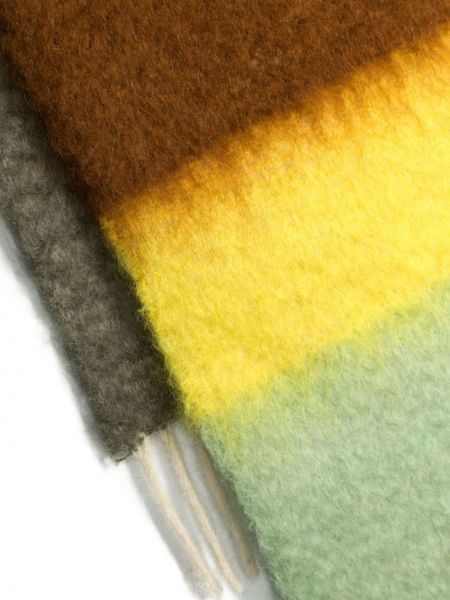 Sciarpa di lana a righe mohair Loewe verde