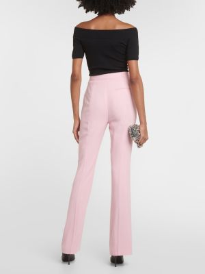 Rovné kalhoty s vysokým pasem Alexander Mcqueen růžové