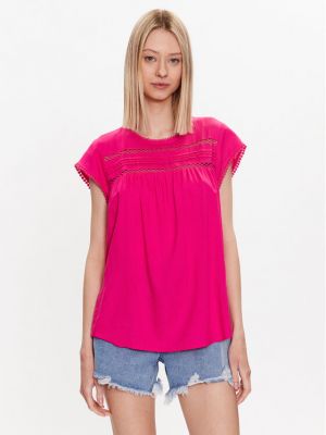Bluză cu croială lejeră Vero Moda roz