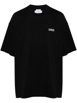 T-shirt mit stickerei Vetements schwarz