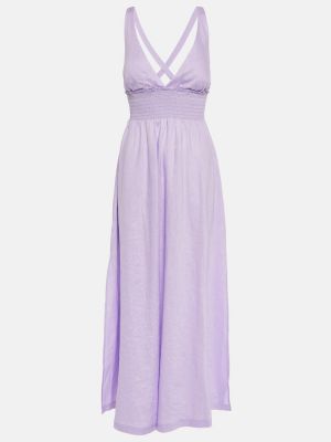 Vestido largo de lino Heidi Klein violeta