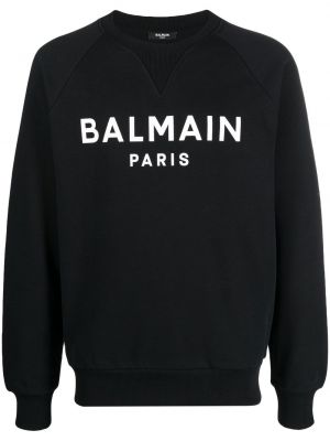 Rund hals trykt sweatshirt Balmain svart