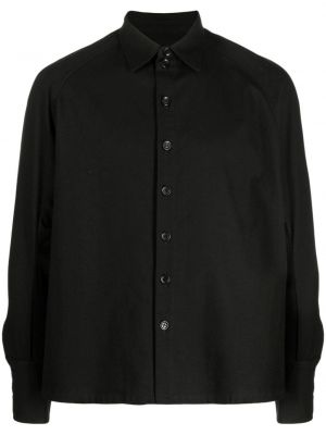 Bavlnená košeľa s výšivkou Christopher Nemeth čierna