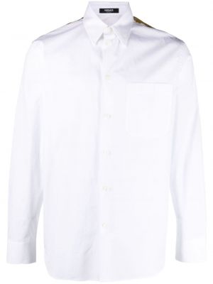 Koszula bawełniana Versace biała