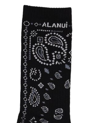 Calcetines de algodón con estampado Alanui negro