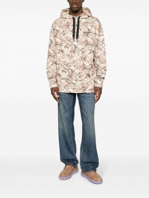 Bluza z kapturem bawełniana w abstrakcyjne wzory Marant