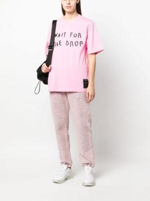 Kokvilnas t-krekls ar apdruku Drhope rozā