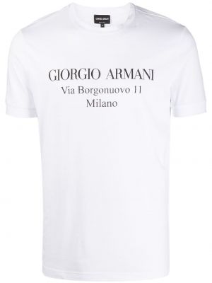 Camiseta con estampado Giorgio Armani blanco