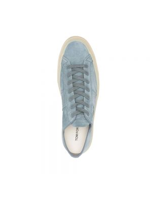 Sneakersy zamszowe Tom Ford niebieskie