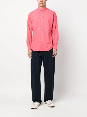 T-shirt brodé brodé en cachemire Polo Ralph Lauren rouge