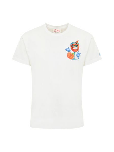 Koszulka z nadrukiem w serca Mc2 Saint Barth biała