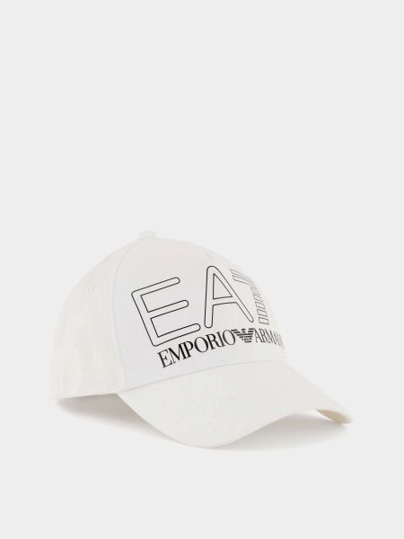 Хлопковая кепка Ea7 белая