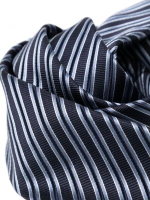 Krawat w paski Giorgio Armani niebieski