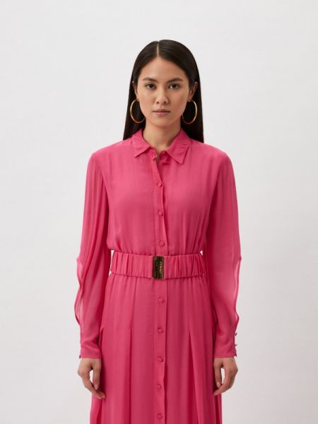 Платье-рубашка Pinko розовое