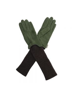 Rękawiczki skórzane Bellerose zielone