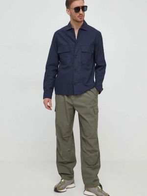Spodnie cargo bawełniane Calvin Klein Jeans zielone