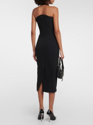 Μίντι φόρεμα Versace μαύρο