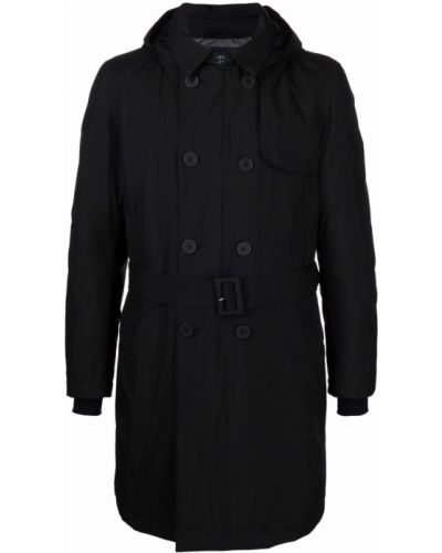 Abrigo con capucha Herno negro