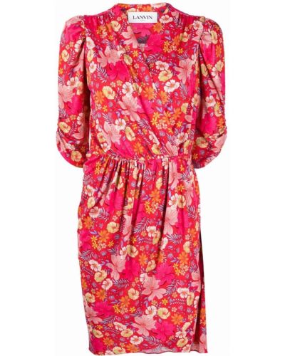 Trykt floral dress Lanvin rød