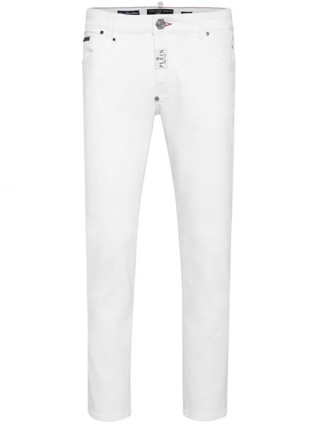 Jeans skinny avec applique Philipp Plein blanc