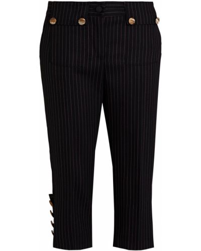 Укорочені вовняні брюки Dolce & Gabbana, чорні