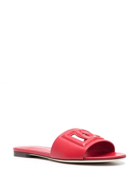 Sandales en cuir Dolce & Gabbana rouge
