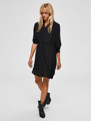 Mini vestido bootcut Selected Femme negro