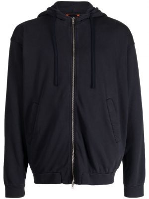 Jersey hoodie mit reißverschluss aus baumwoll Barena blau