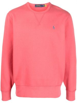 Siuvinėtas raštuotas medvilninis džemperis Polo Ralph Lauren raudona