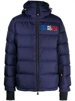 Dūnu jaka ar apdruku Moncler Grenoble zils