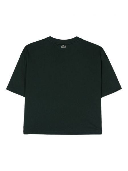 Kokvilnas t-krekls Lacoste zaļš