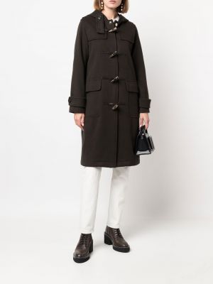 Manteau à capuche Mackintosh marron