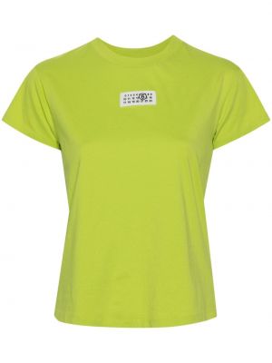 T-shirt en coton à imprimé Mm6 Maison Margiela vert