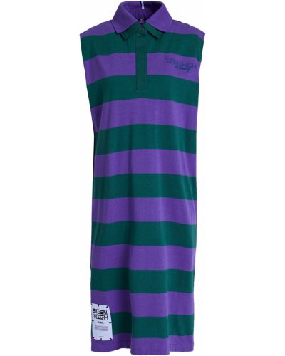 Бавовняне Сукня в смужку Mcq Alexander Mcqueen, фіолетове