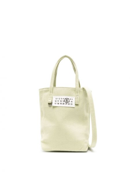 Τσάντα shopper Mm6 Maison Margiela πράσινο
