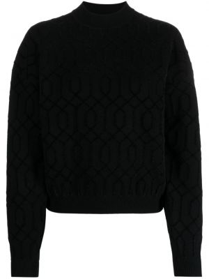 Džemper s okruglim izrezom Emporio Armani crna