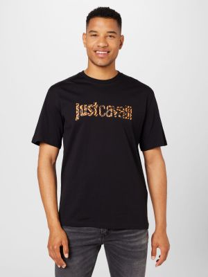 T-shirt à motif mélangé Just Cavalli noir
