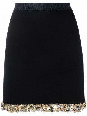 Falda con apliques Lanvin negro
