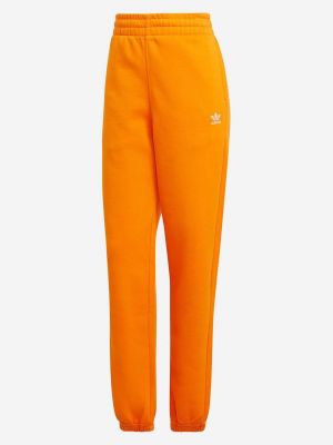 Pantaloni sport din bumbac Adidas Originals portocaliu