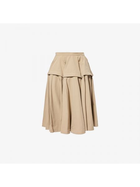 Хлопковая юбка миди с карманами Bottega Veneta