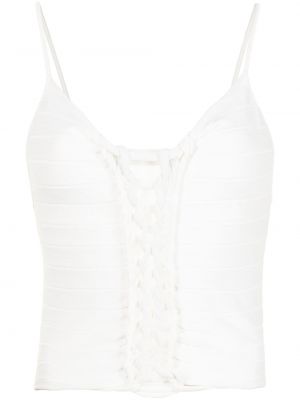 Top sin mangas con trenzado Dion Lee blanco