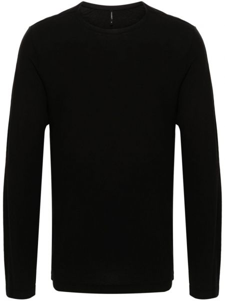 T-shirt manches longues en coton avec manches longues Transit noir