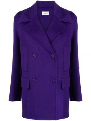Vlněný kabát P.a.r.o.s.h. fialový