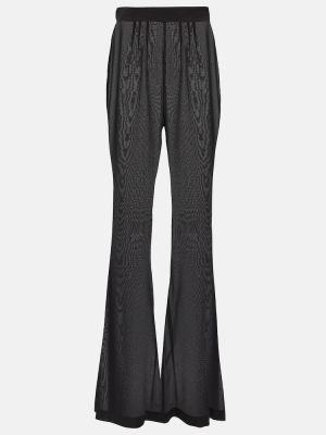 Pantaloni di seta di chiffon Dolce&gabbana nero