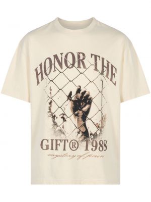 Tricou din bumbac Honor The Gift alb