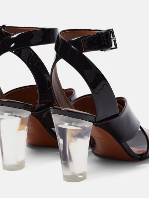 Kožené sandále s cvočkami Alaã¯a čierna