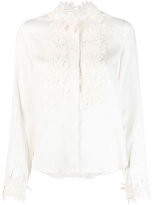 Bluza s cvetličnim vzorcem Self-portrait bela