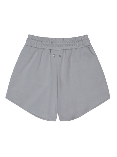 Shorts de sport en coton à imprimé Team Wang Design gris